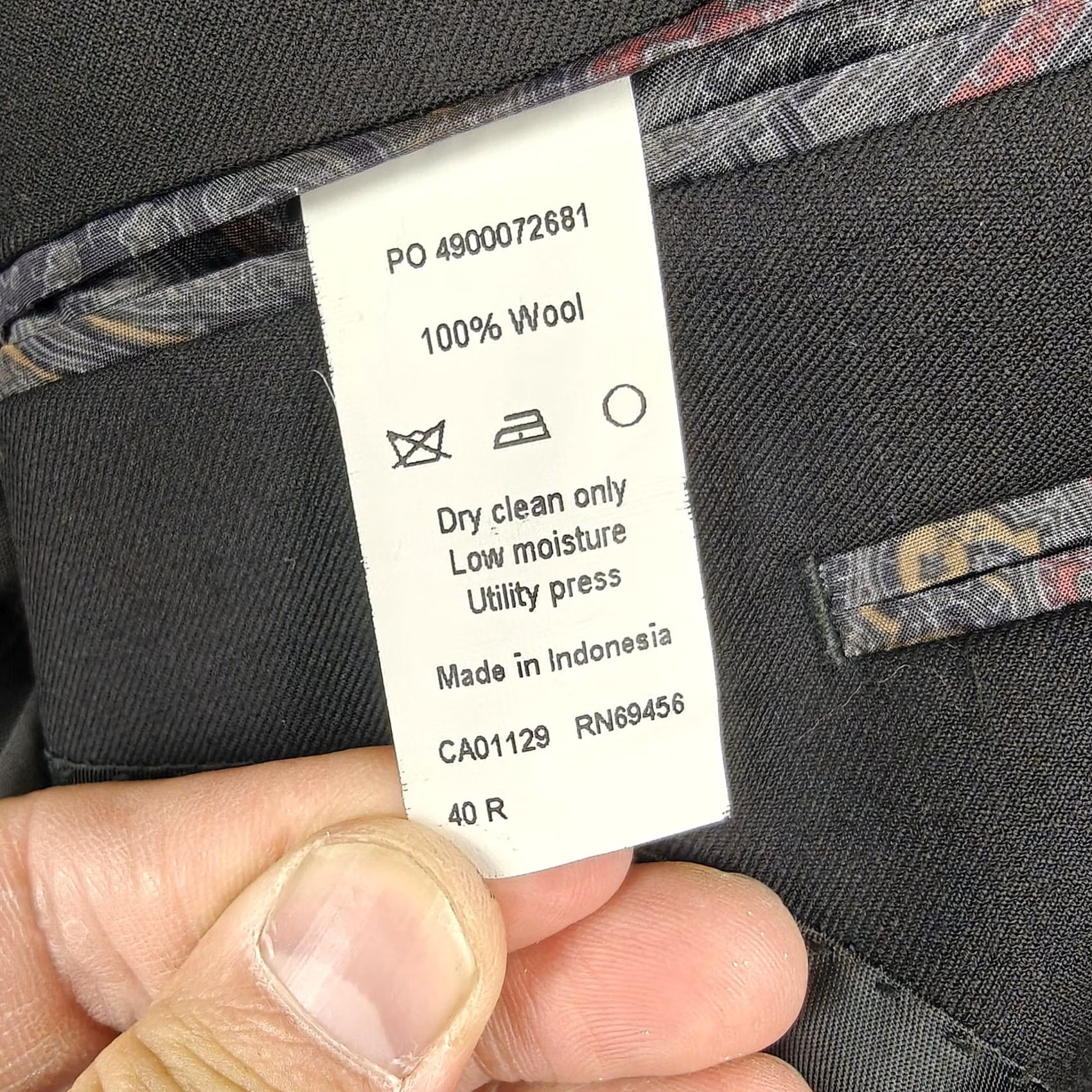 Ralph Lauren VINTAGE? No. Lauren Ralph Lauren Blazer Mens 40R Black Wool Two Button Suit Jacket Lined Size 40R - 6 Thumbnail
