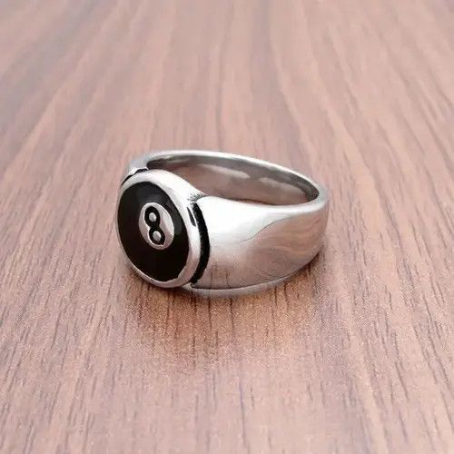 Jewelry Pool Eight Ball Ring ( Size 5 to 13 ) Size ONE SIZE - 4 Thumbnail