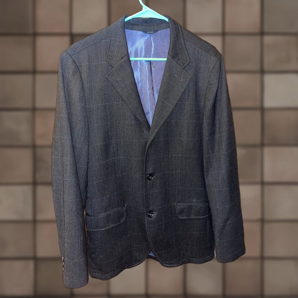 Gap VINTAGE GAP Blazer Jacket Wool 38 Mens Black White Pinstripes Lined 3 Buttons Size XS / US 0-2 / IT 36-38 - 1 Thumbnail
