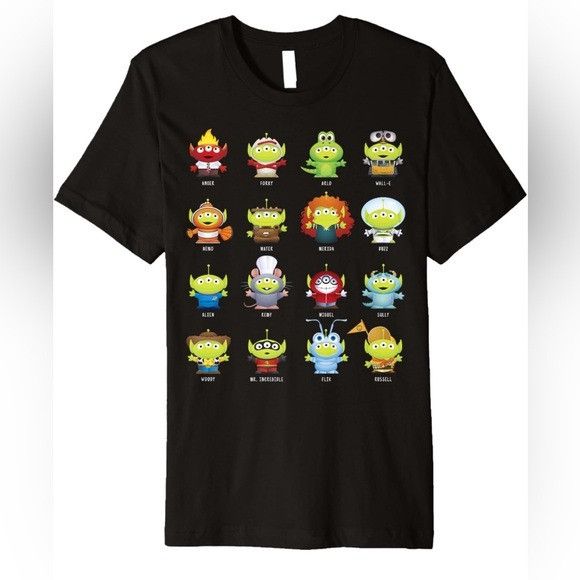 Disney NEW DISNEY PIXAR ALIEN CHARACTER COSTUMES BLACK T-SHIRT SZ L Size US L / EU 52-54 / 3 - 1 Thumbnail