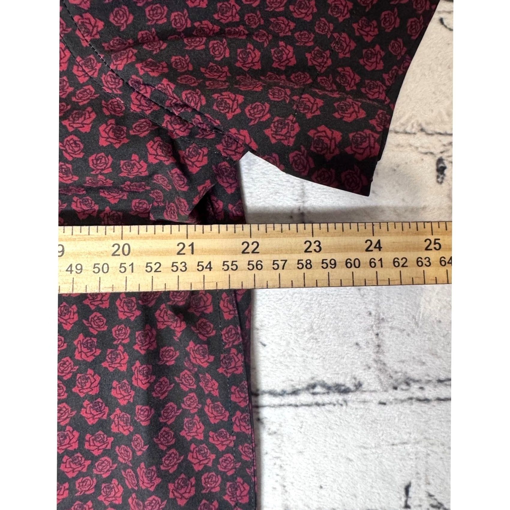 Perry Ellis Perry Ellis Shirt Men Rose Floral Button-Down Short Sleeve Slim Fit Stretch Size US L / EU 52-54 / 3 - 4 Thumbnail