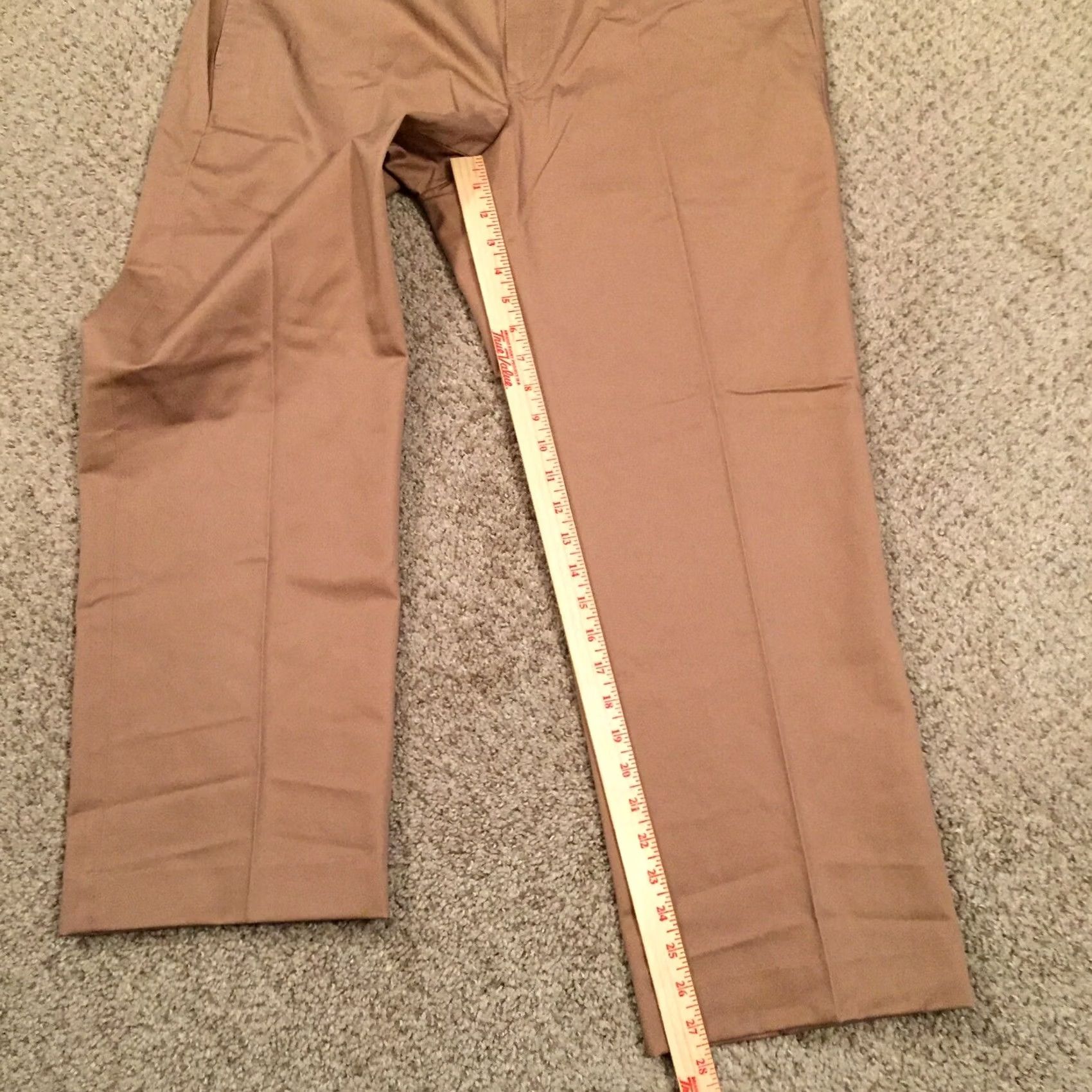 Vintage L.L. Bean Mens Pants Size 36 Dress Chino Beige Dark Flat Front Size US 36 / EU 52 - 6 Thumbnail