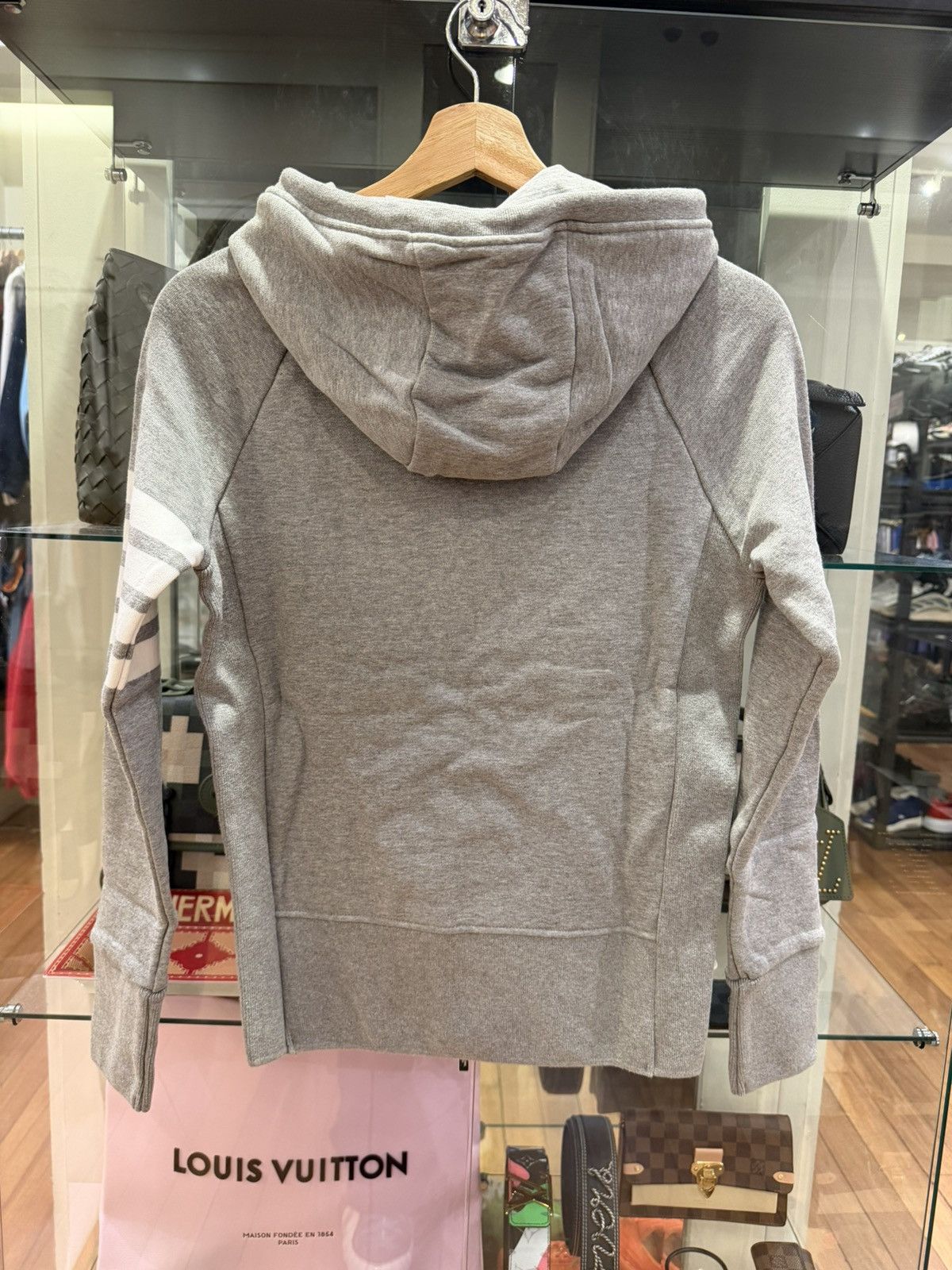 Thom Browne Thom Browne Classic 4 Bar Full Zip Up Hoodie - Grey Size US XS / EU 42 / 0 - 2 Thumbnail