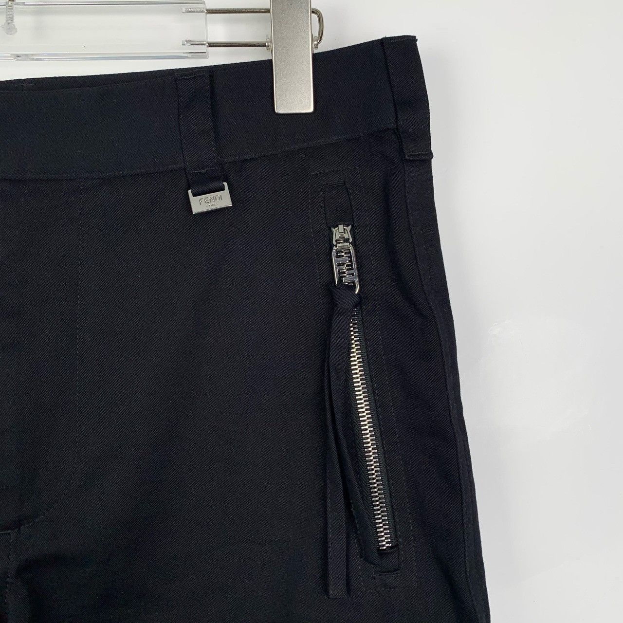 Fendi Fendi Zip Detail Black Trousers – Relaxed Fit (Size M) Size US 32 / EU 48 - 7 Thumbnail