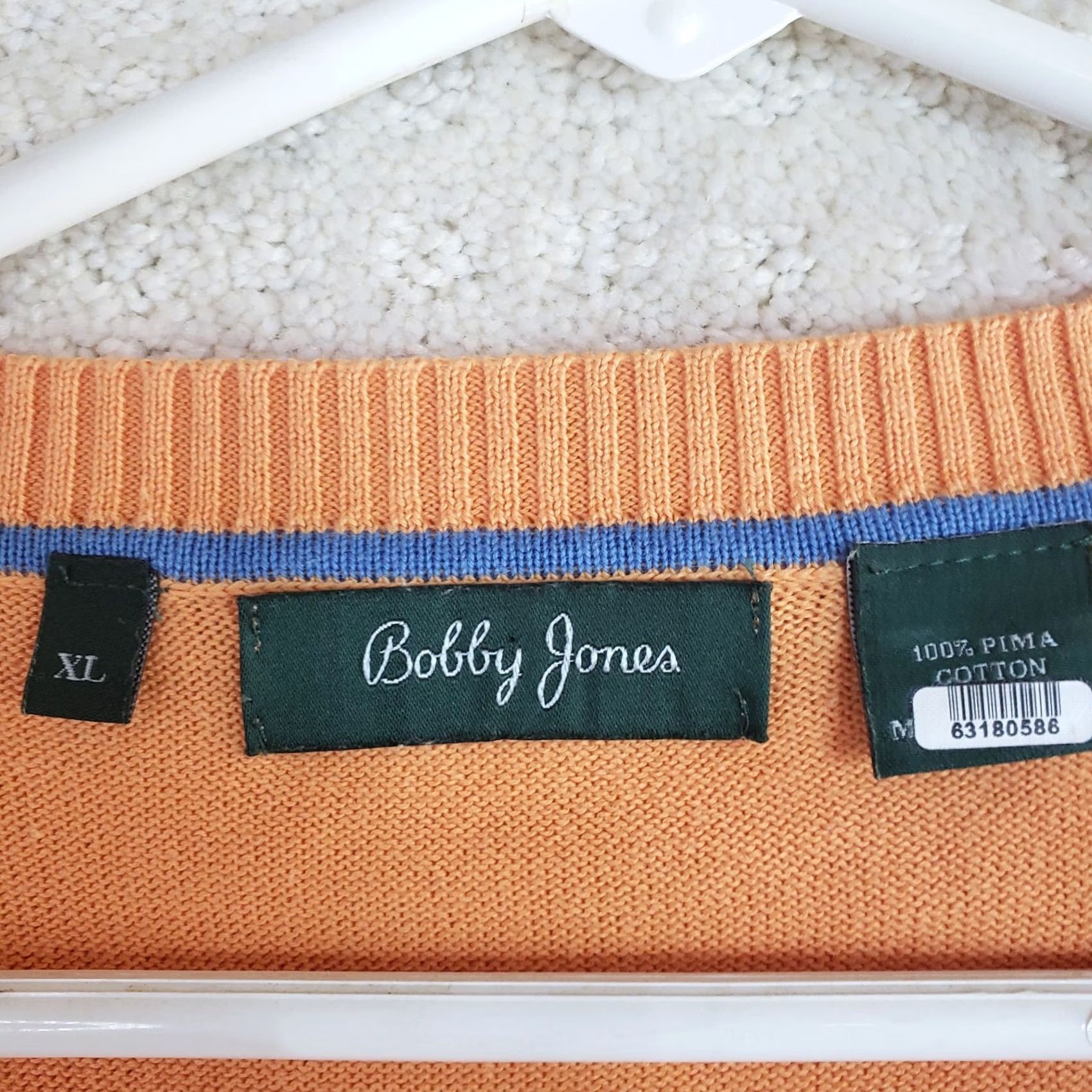 Vintage Bobby Jones Sweater Vest Mens XL Peach Coral V-neck Pullover Belfair Logo Size US L / EU 52-54 / 3 - 7 Thumbnail