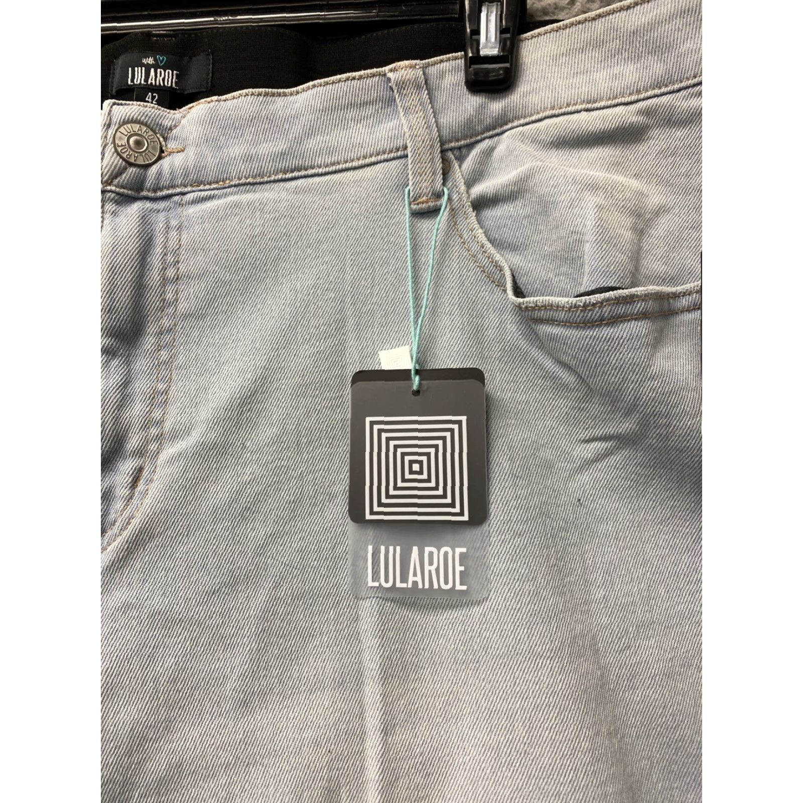 Vintage LuLaRoe Denim Jeans Skinny Ankle Women 42 Size 32 Light Blue NWT /0004 NWT Size 32" / US 10 / IT 46 - 3 Thumbnail