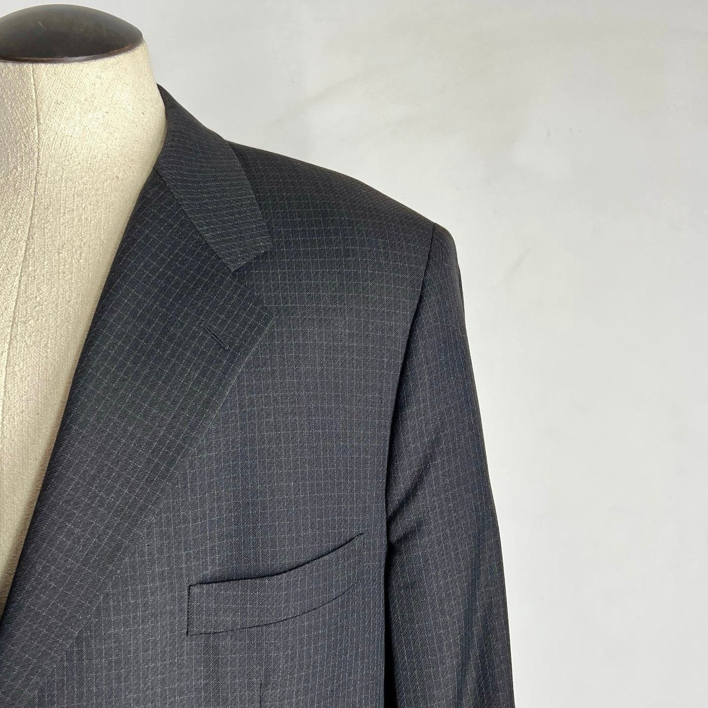 Corneliani Corneliani Italy Men's Dark Grey Wool Blazer Jacket 46 L Size 46L - 6 Thumbnail