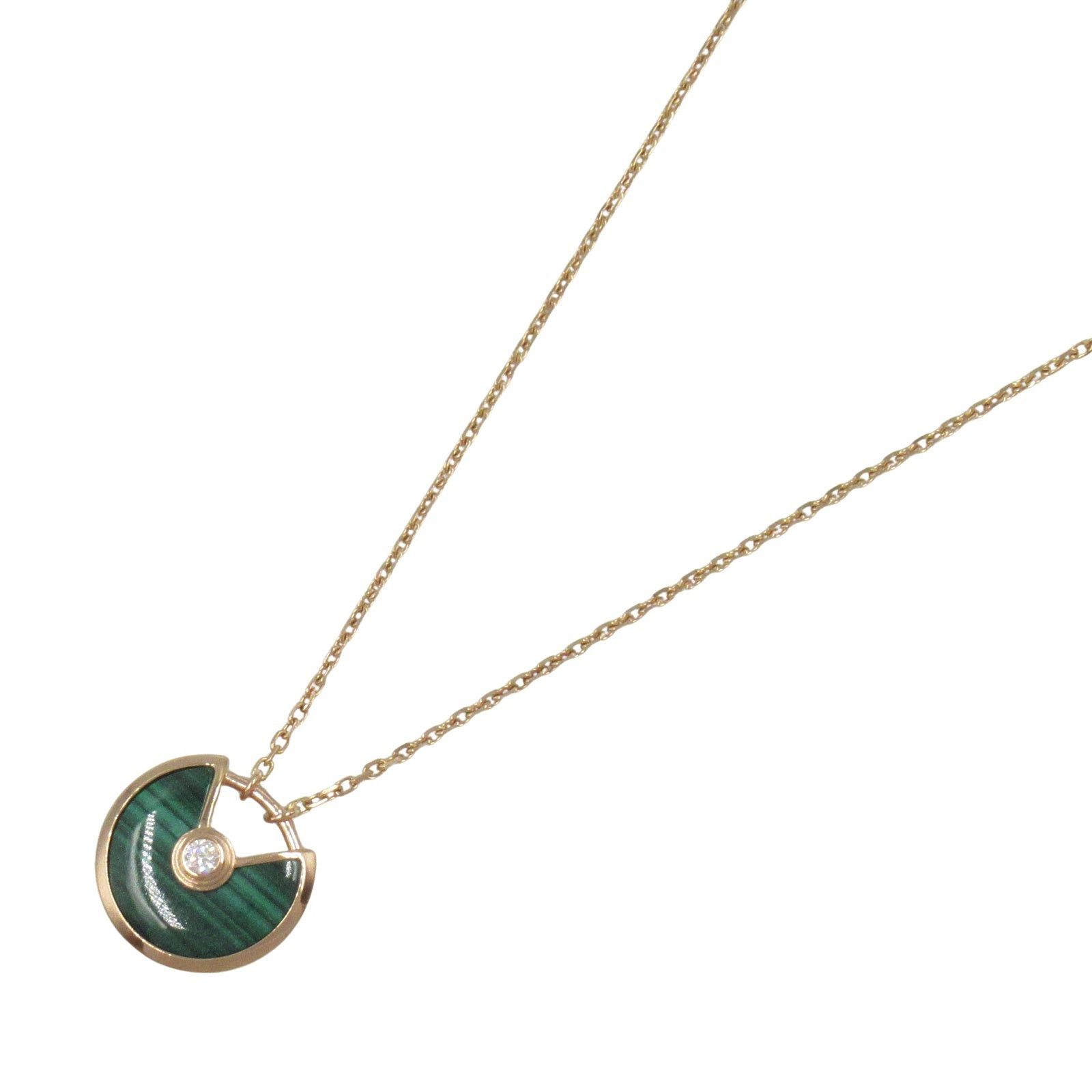 Cartier Cartier Amulet Necklace Malachite K18Pg (Pink Gold) Green Size ONE SIZE - 1 Thumbnail