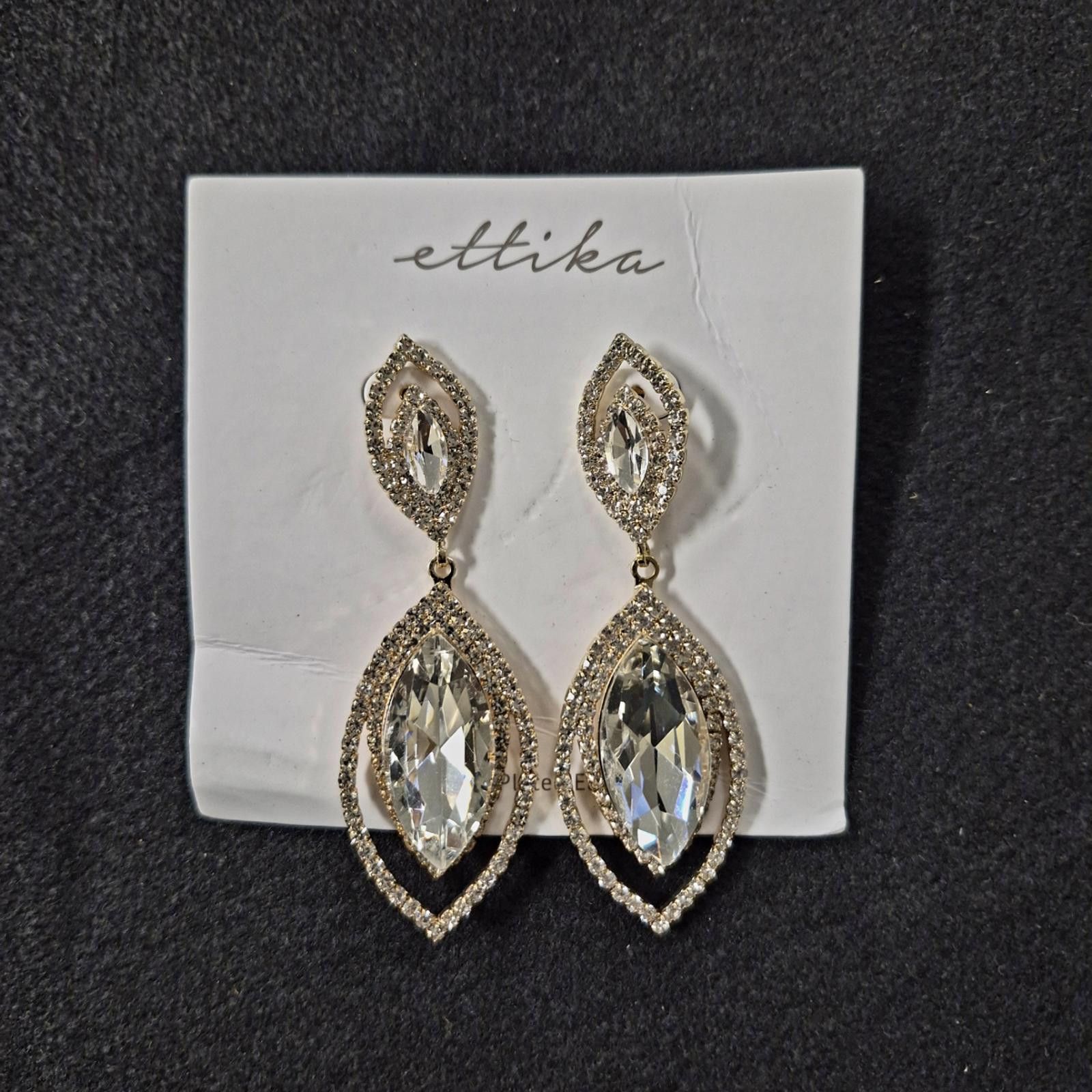 Other ETTIKA Timeless Crystal Dangle Earrings in 18K Gold Plating Size ONE SIZE - 5 Thumbnail