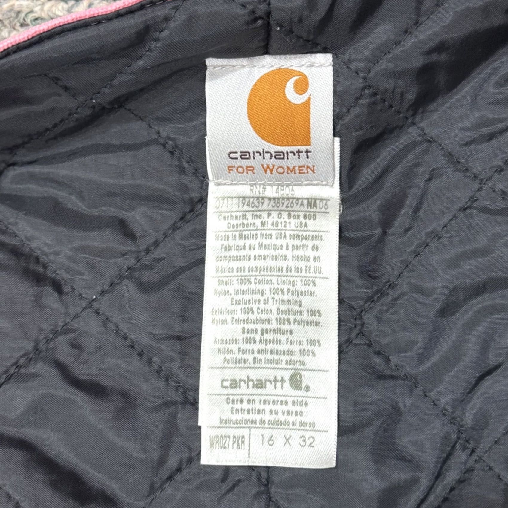 Carhartt Carhartt Overalls Women’s 16/32 Pink Insulated Duck Canvas Double Knee Bib Workwear Distressed Quilt Lined Vintage No Size 38" / US 16 / IT 52 - 6 Thumbnail