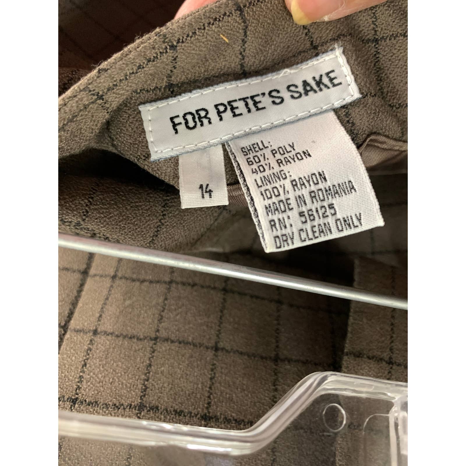 Other For Pete's Sake Suits Womens Size 14 Brown Formal Size XL / US 12-14 / IT 48-50 - 4 Thumbnail