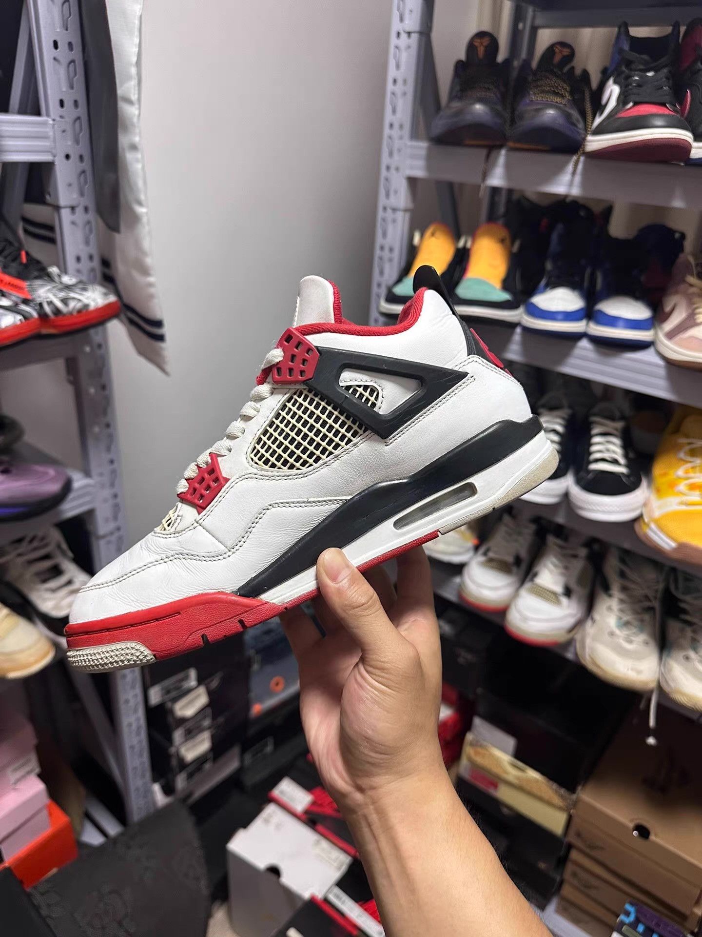 Nike AJ4 Fire Red Ｑ20 Size US 8 / EU 41 - 3 Thumbnail