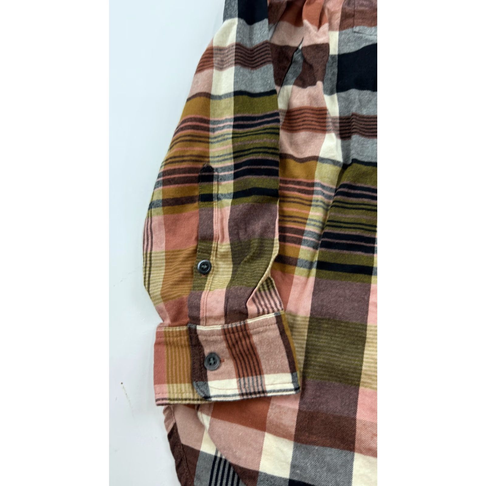 Madewell Madewell Shirt Womens Small Plaid Button-Up Long Sleeve Curved Hem Soft Multicolor Pattern Button Front Stretch Size S / US 4 / IT 40 - 2 Thumbnail