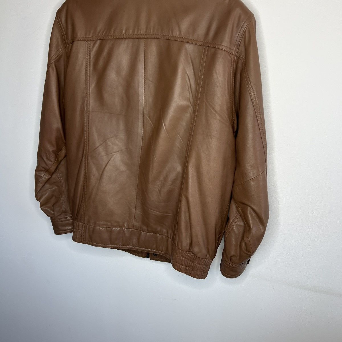 Leather × Vintage Vintage Brown Leather Motor Biker Jacket Trucker Genuine Size US M / EU 48-50 / 2 - 11 Thumbnail