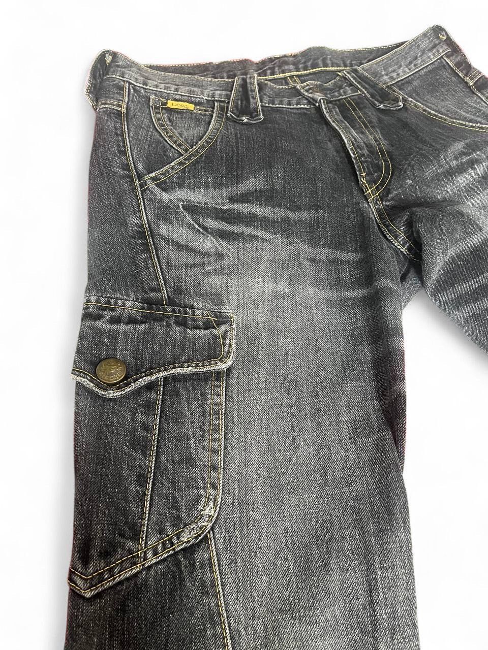 If Six Was Nine Flare jeans Lee multipocket cargo distressed denim twist leg Size US 30 / EU 46 - 4 Thumbnail