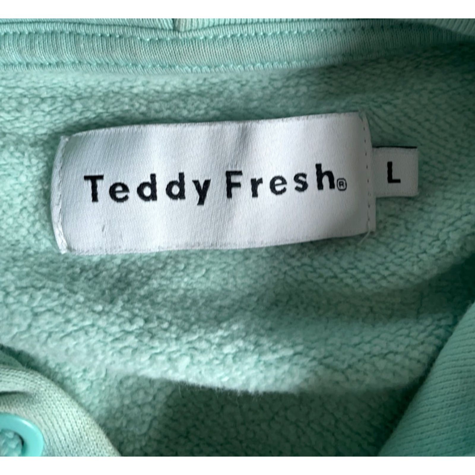 Teddy Fresh Teddy Fresh Hoodie Men's Large Pastel Green Colorblock 100% Cotton Sweatshirt Size US L / EU 52-54 / 3 - 2 Thumbnail