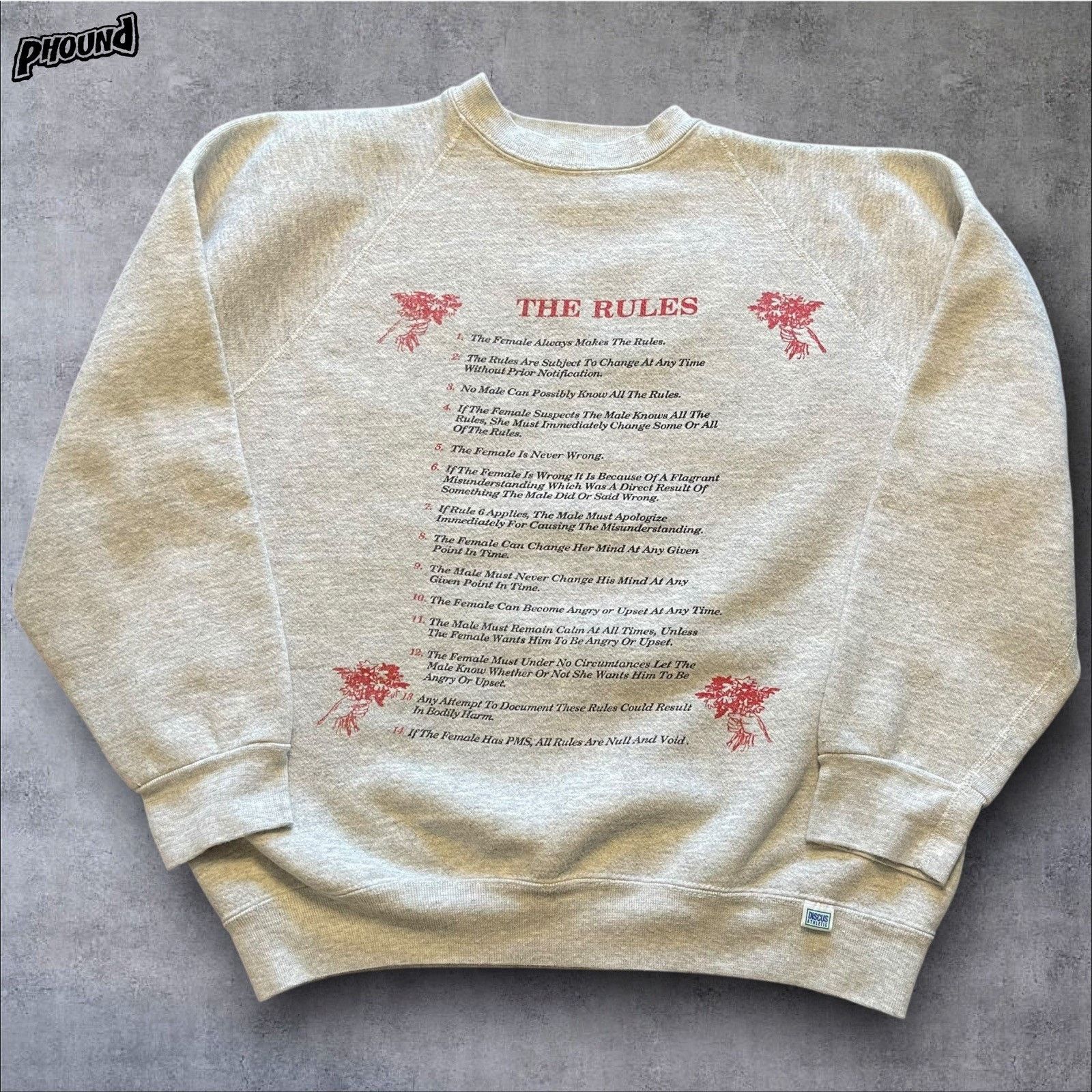 Vintage Vtg Jerzees Sweatshirt USA Female Women’s Rules L Feminism Size L / US 10 / IT 46 - 1 Thumbnail