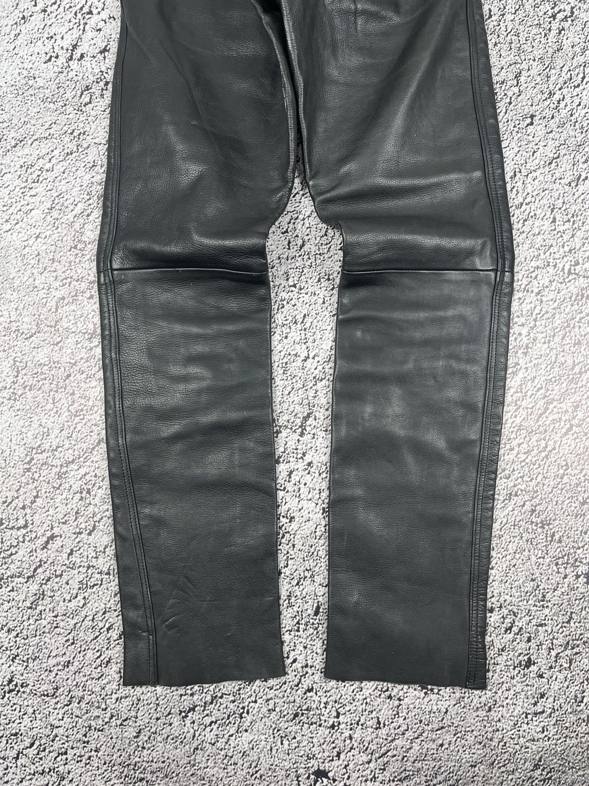 Leather Vintage Y2K opium biker leather gothic pants avantgarde Size 26" / US 2 / IT 38 - 3 Thumbnail