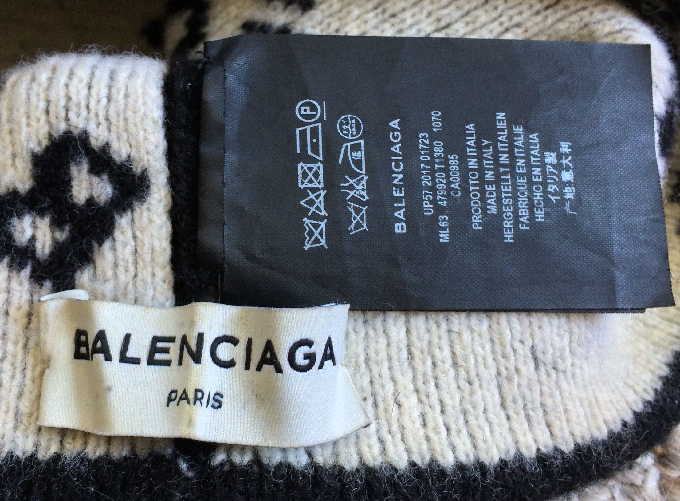 Balenciaga Balenciaga Wave Logo Beanie Hat Size ONE SIZE - 3 Thumbnail
