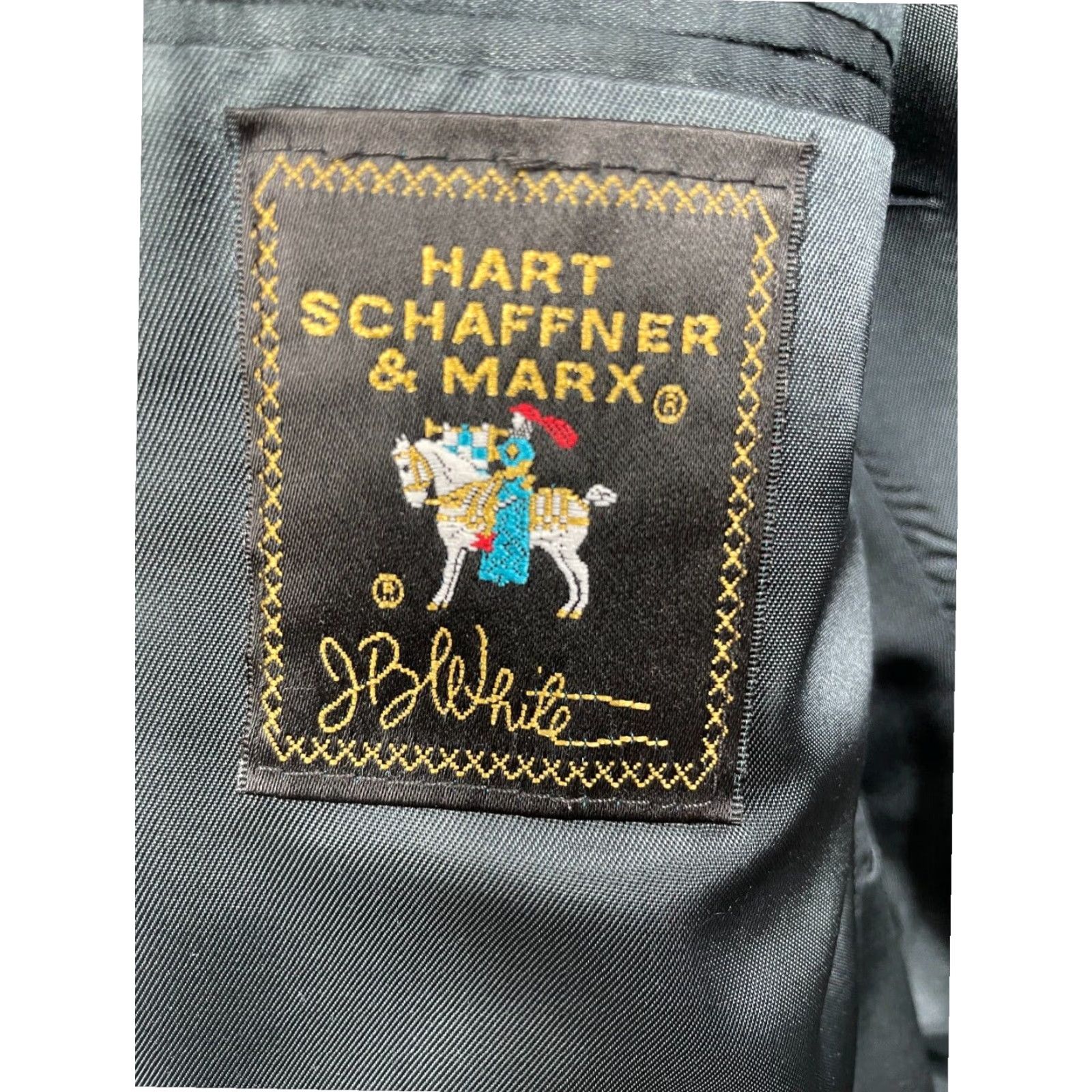 Hart Schaffner Marx Hart Schaffner Marx Blazer Mens 44 Regular Gray Plaid 2 Piece Suit Size 44R - 3 Thumbnail