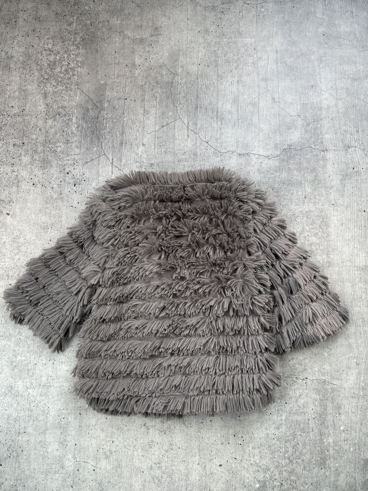 Hysteric Glamour × If Six Was Nine 💥HYPE Varsity Mohair Fuzzy Fluffy Faux Fur Cropped jacket OG Size L / US 10 / IT 46 - 5 Thumbnail