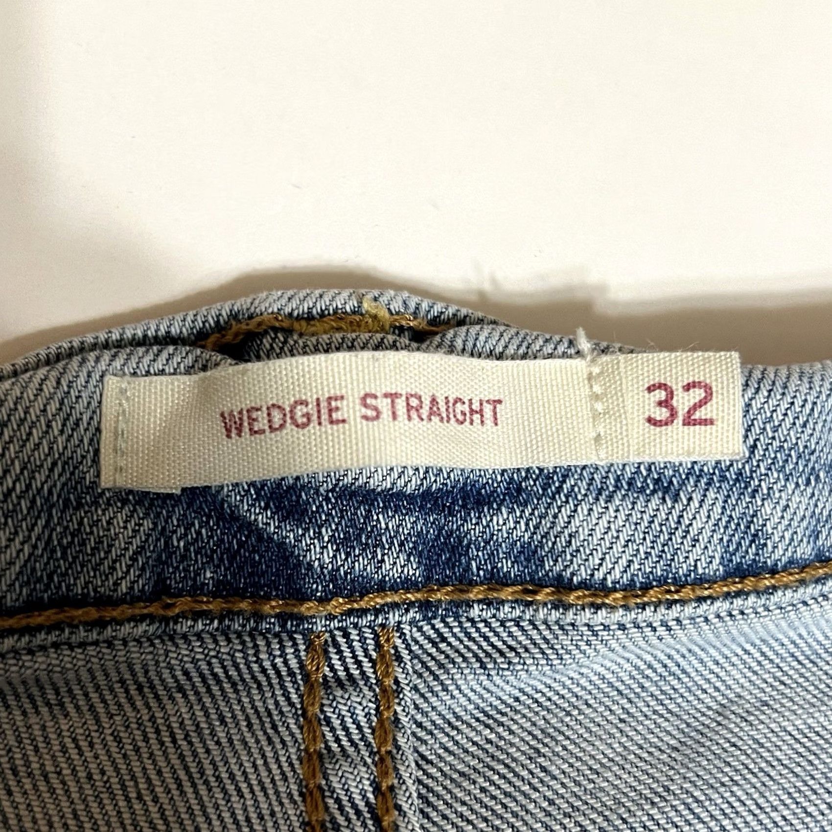 Levi's Levi's Jeans Womens 32x27 Blue Wedgie Straight Denim Button Fly Distressed Pattern Solid Size 24" / US 00 / IT 34 - 7 Thumbnail