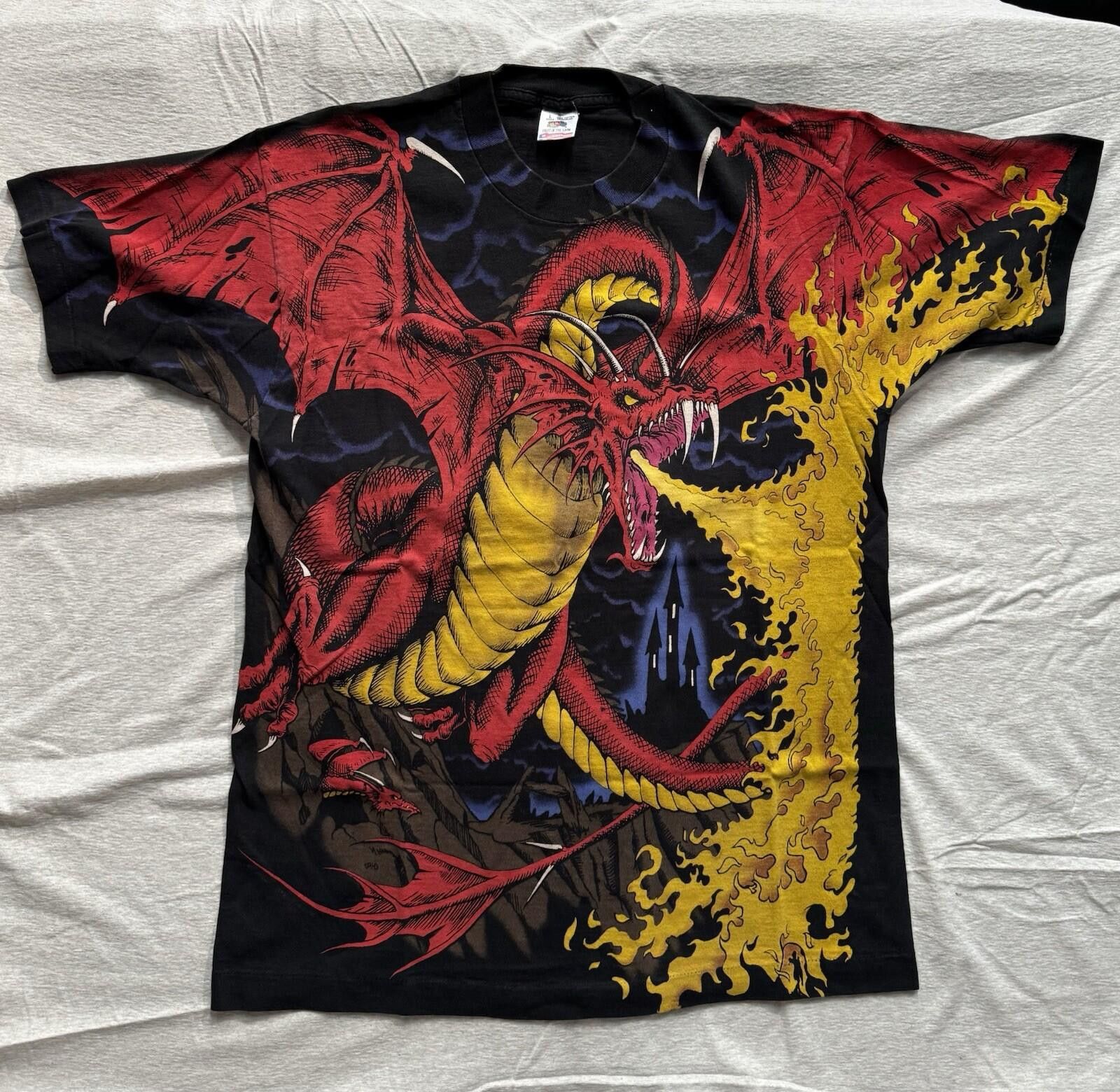 Liquid Blue Vintage 1993 Liquid Blue Dragon Knight Single Stitch T-Shirt Size US L / EU 52-54 / 3 - 1 Thumbnail