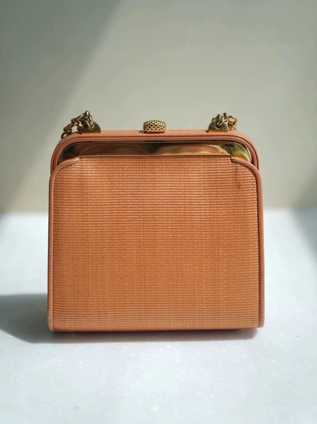 Other Comtesse Vintage Horsehair Knit Orange-Pink Doc Bag Size ONE SIZE - 5 Thumbnail