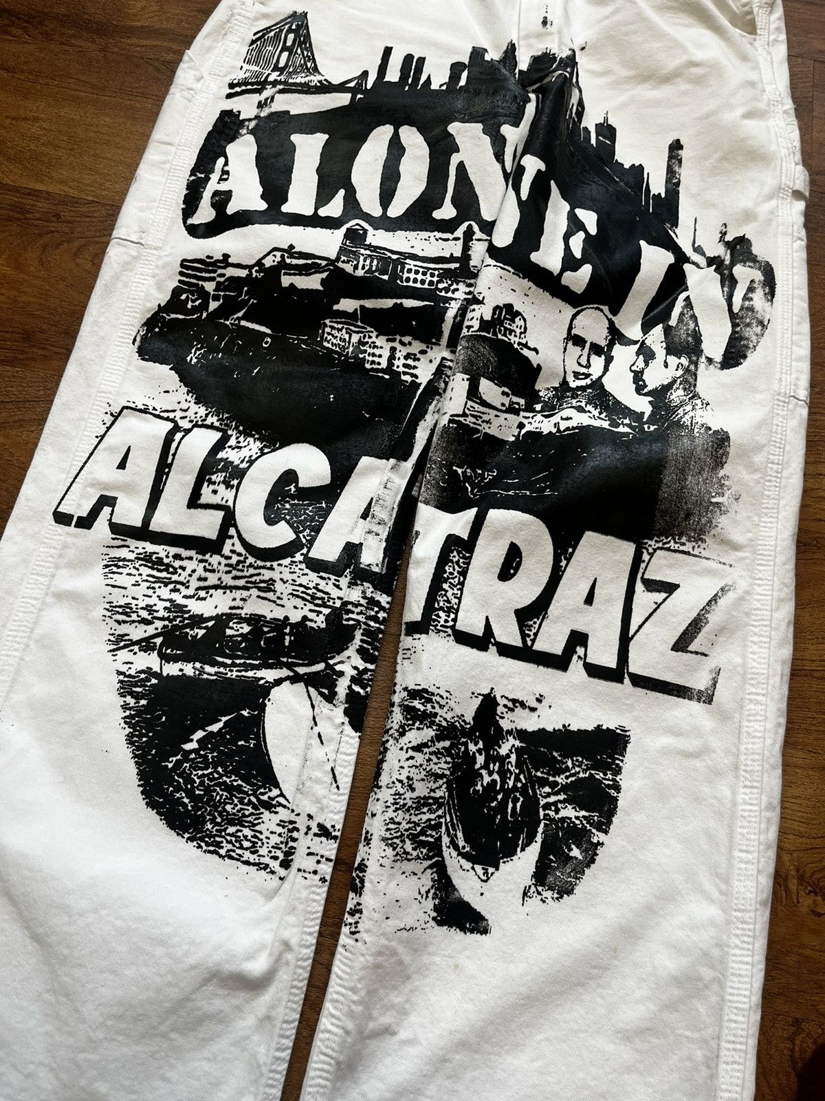 Other Reworked Dickies Overalls Alcatraz Print Size US 30 / EU 46 - 3 Thumbnail