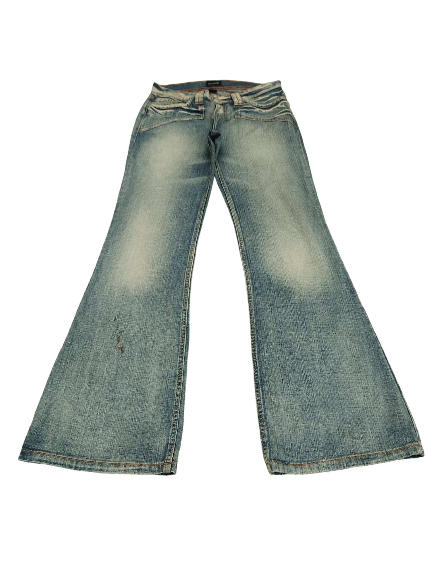 Le Grande Bleu (L.G.B.) Flare Jeans The Limited Distress Faded Low Rise Boot Cut Y2k Size US 30 / EU 46 - 2 Thumbnail