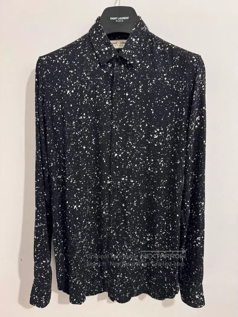 Saint Laurent Paris Saint Laurent Paris size 39 Irregular silk starry splatter Size US L / EU 52-54 / 3 - 1 Thumbnail