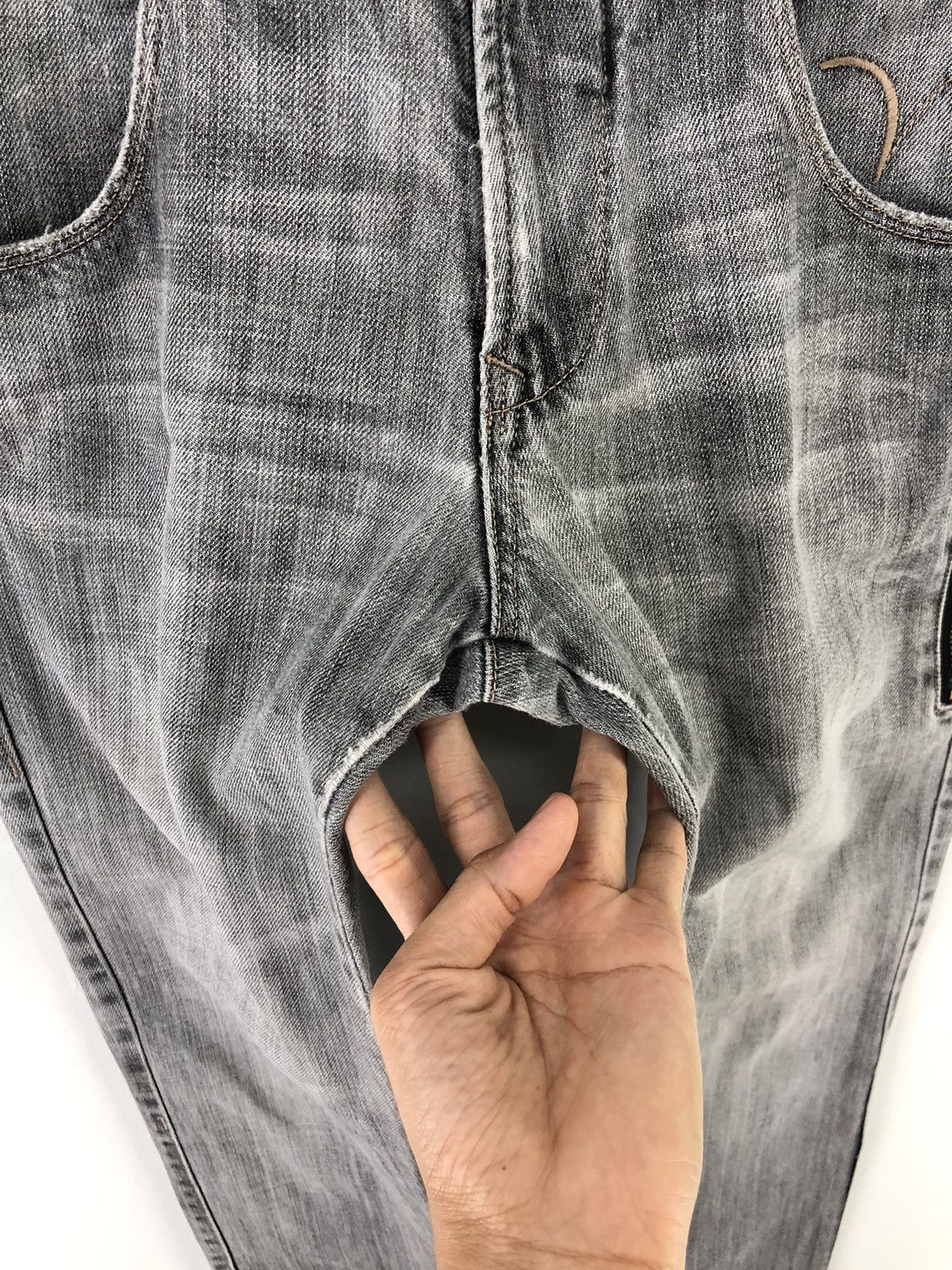 Japanese Brand × Seditionaries Japanese Brand Back Number Buckle Back Light Wash Jeans Size US 28 / EU 44 - 10 Thumbnail