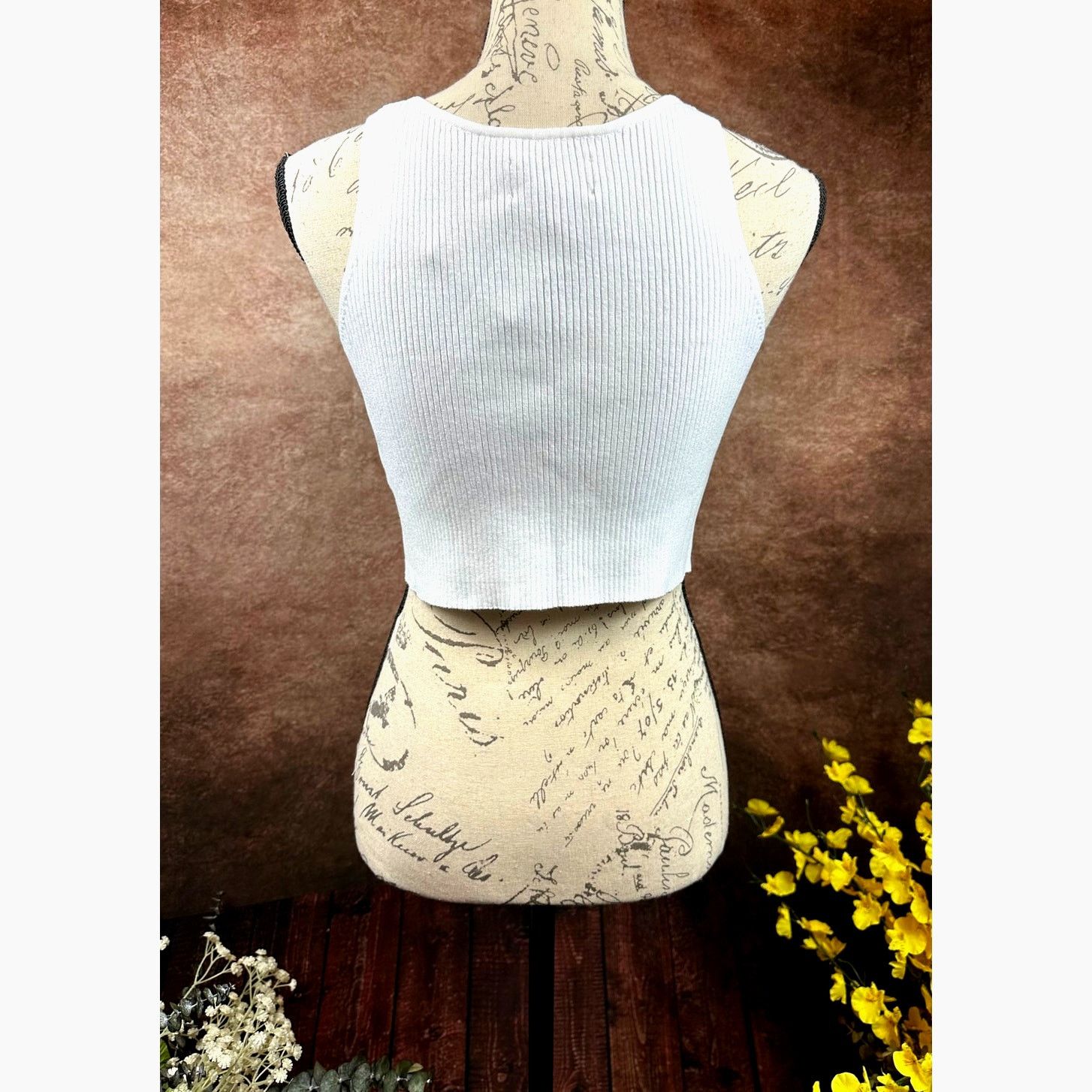 Other Lita by Ciara True Rib Crop Top - White - size M Size M / US 6-8 / IT 42-44 - 7 Thumbnail