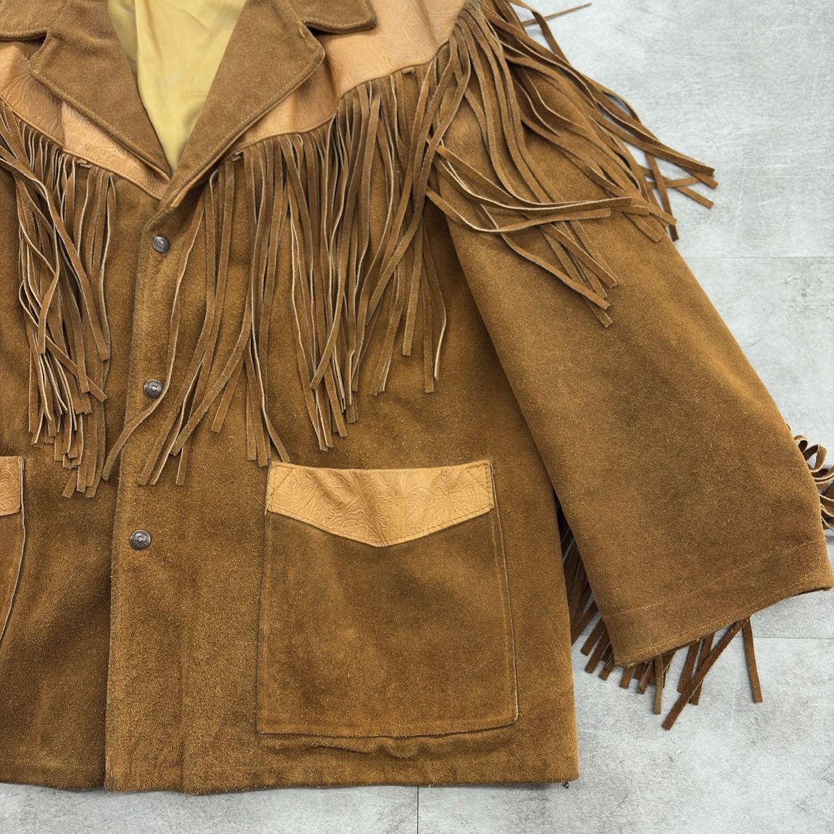 Schott Schott Western Suede Fringe Jacket Made in USA Size US XL / EU 56 / 4 - 3 Thumbnail