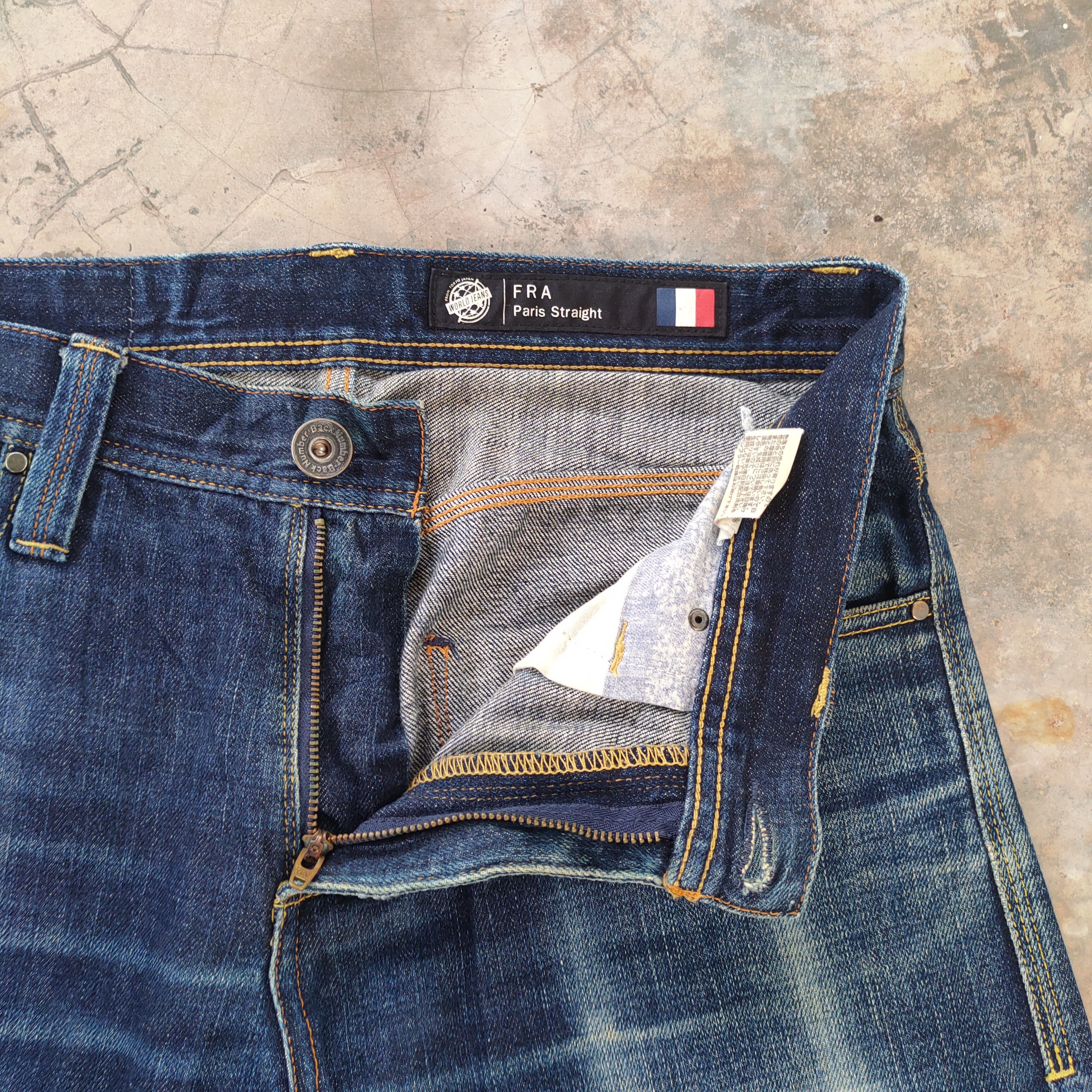 Jean W32 VINTAGE BACK NUMBER RIPPED FADED JEANS DENIM PANTS Size US 32 / EU 48 - 6 Thumbnail
