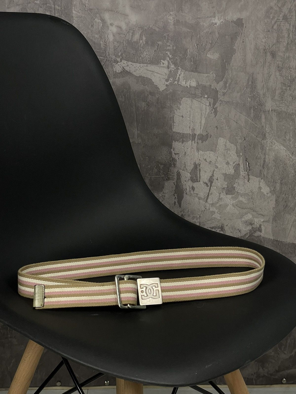DC × Vintage DC Shoes Y2K Pink Striped Glamour Skate Belt Size ONE SIZE - 2 Thumbnail