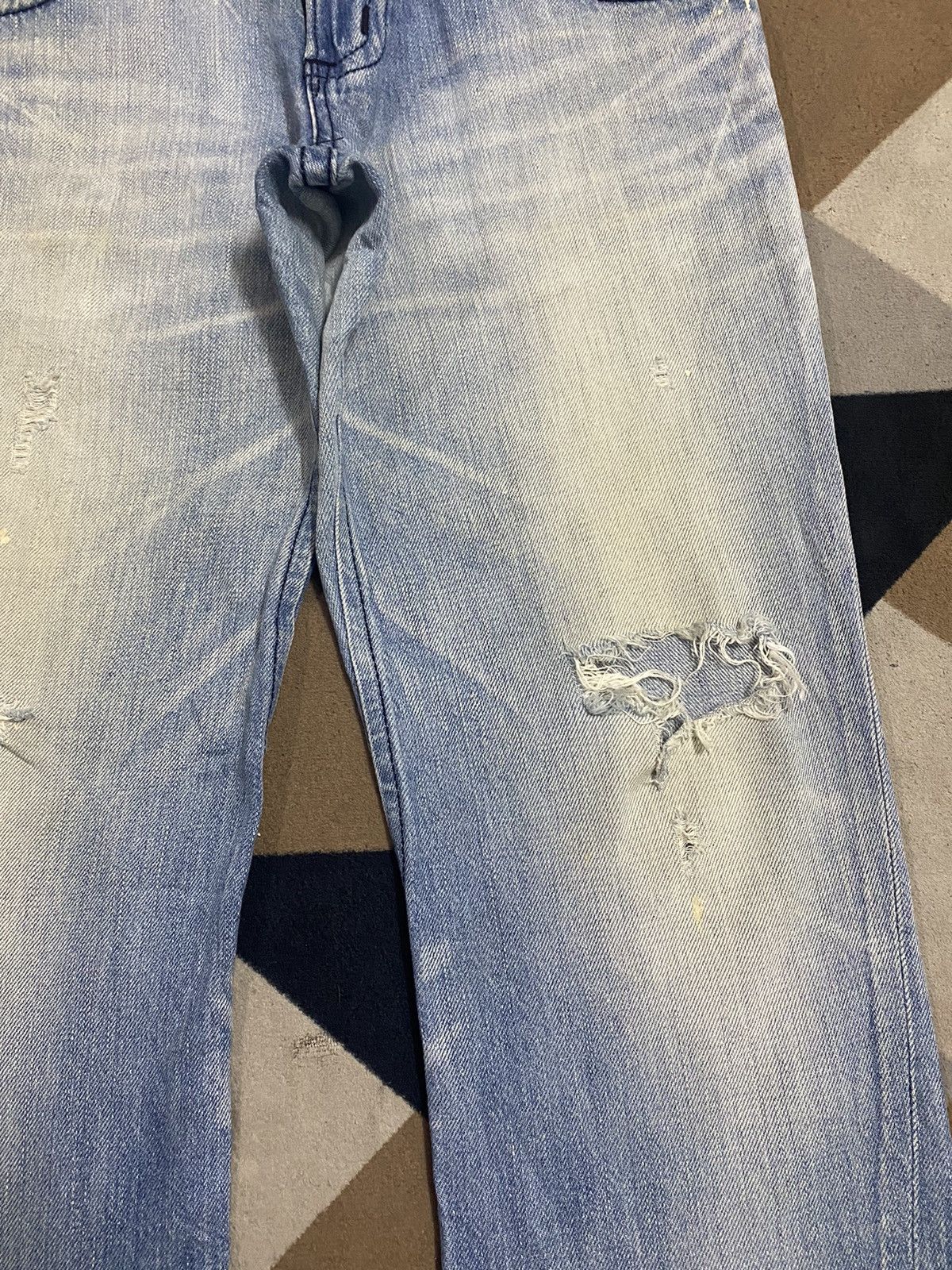 Edwin Vintage Edwin Blue Trip Faded Wash Distressed Jeans Size US 32 / EU 48 - 8 Thumbnail