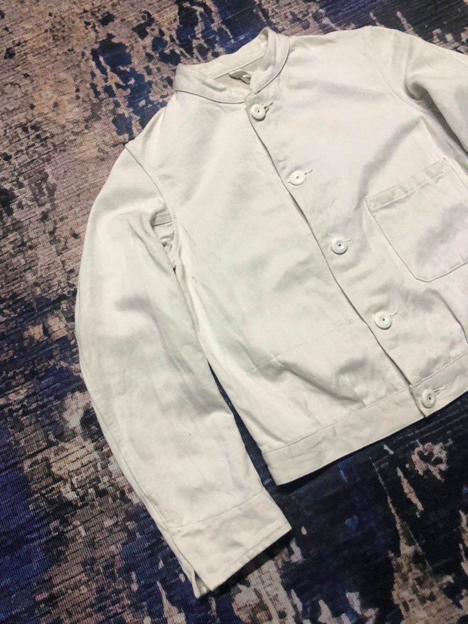 SCYE Scye Masterpiece Cotton Linen Cropped Jacket In White Size XS / US 0-2 / IT 36-38 - 4 Thumbnail