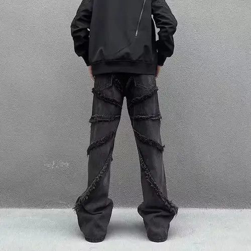 Japanese Brand × Jean Vintage Raw Edge Heavy Rare Jeans Size US 32 / EU 48 - 3 Thumbnail
