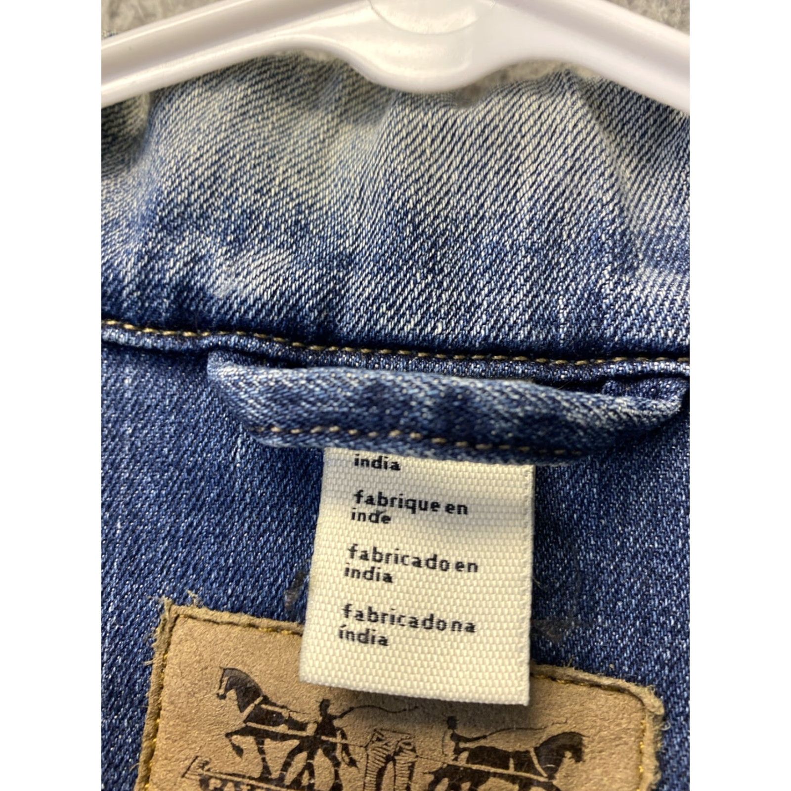 Levi's Levi's Women's Denim Jacket Size 1X Mid-Length Blue Cotton 90s Style Basic Coat Size 40" / US 18 - 4 Thumbnail