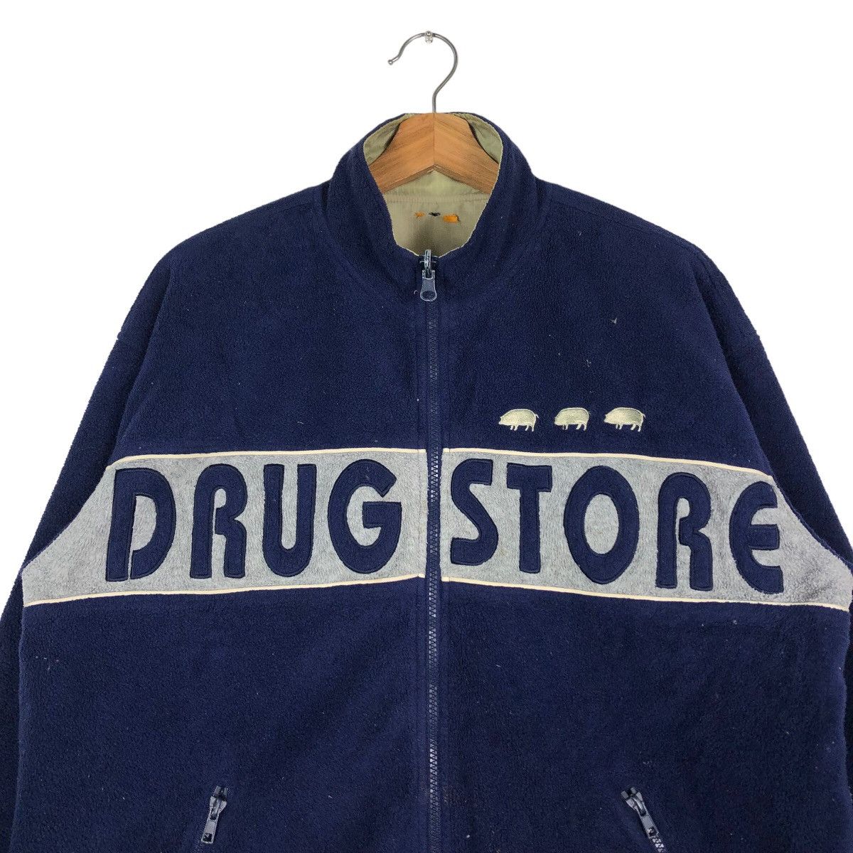 Hysteric Glamour 🔥Vintage Bomber Jacket Reversible Drug Store Japan Made Size US L / EU 52-54 / 3 - 16 Thumbnail
