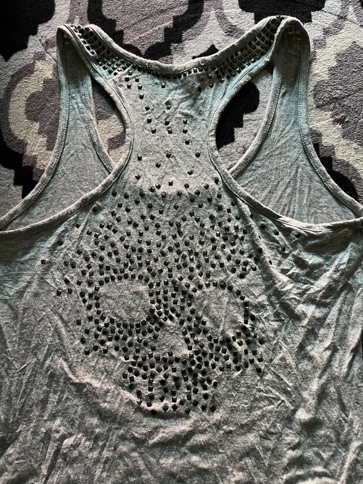 Le Grande Bleu (L.G.B.) LeShop skull studed tanktop y2k Size US M / EU 48-50 / 2 - 4 Thumbnail