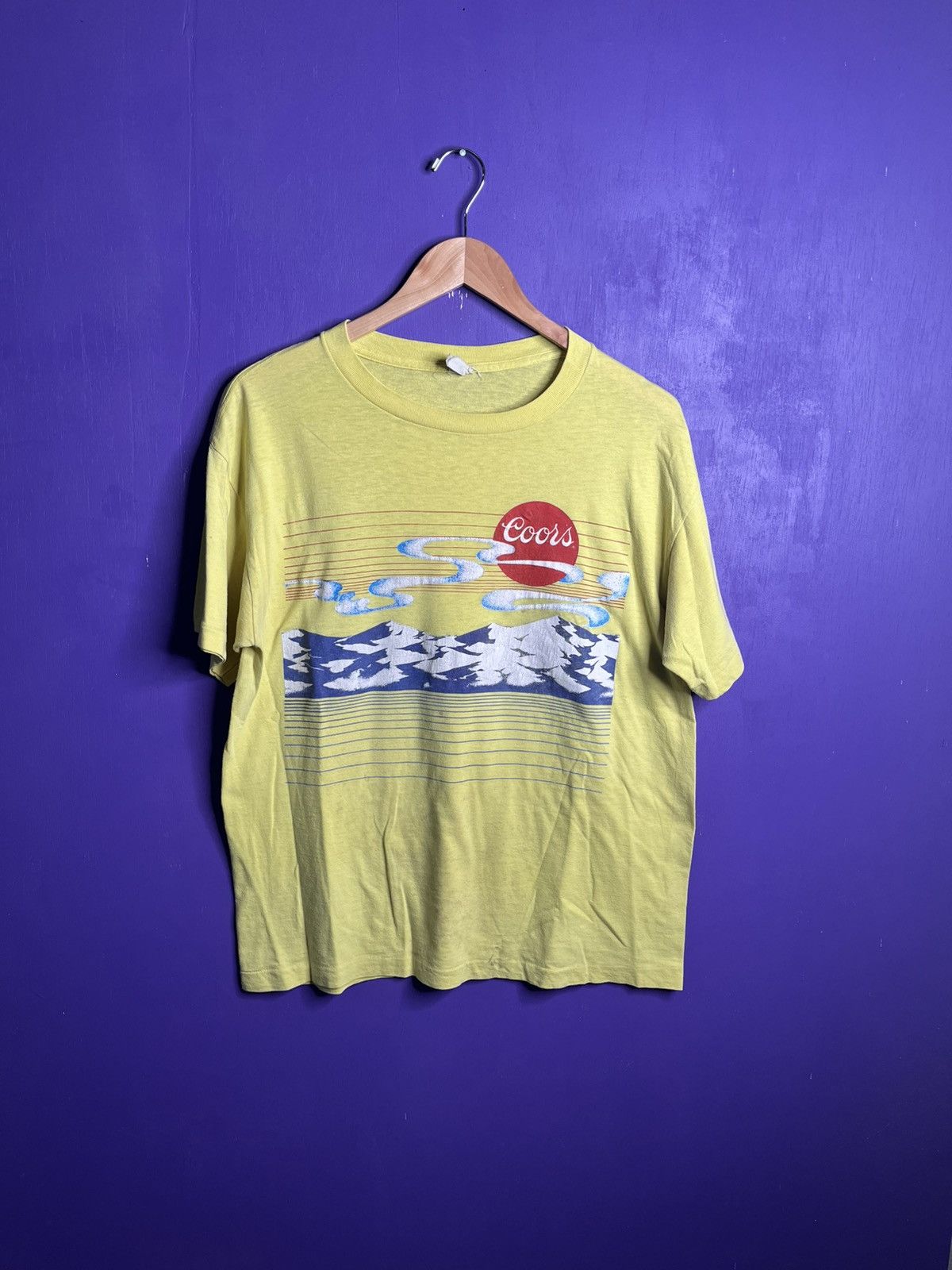 Vintage 80s Coors mountains graphic t-shirt
