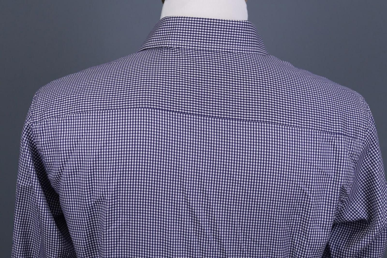 Eton Eton Slim Fit Blue Check Long Sleeve Shirt Size 40 / 15 Size US M / EU 48-50 / 2 - 9 Thumbnail