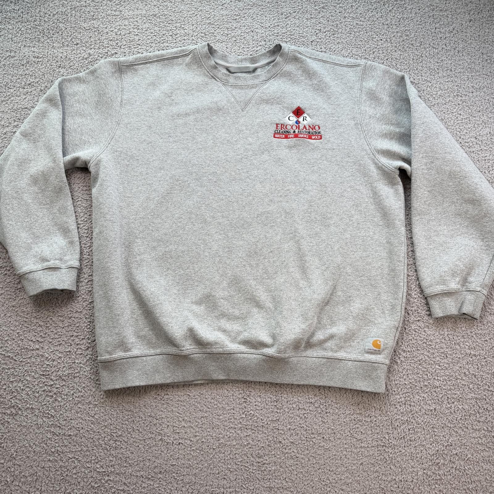 Carhartt Carhartt K124 Crewneck Sweatshirt XL Gray Loose Fit Workwear Size US XL / EU 56 / 4 - 1 Thumbnail