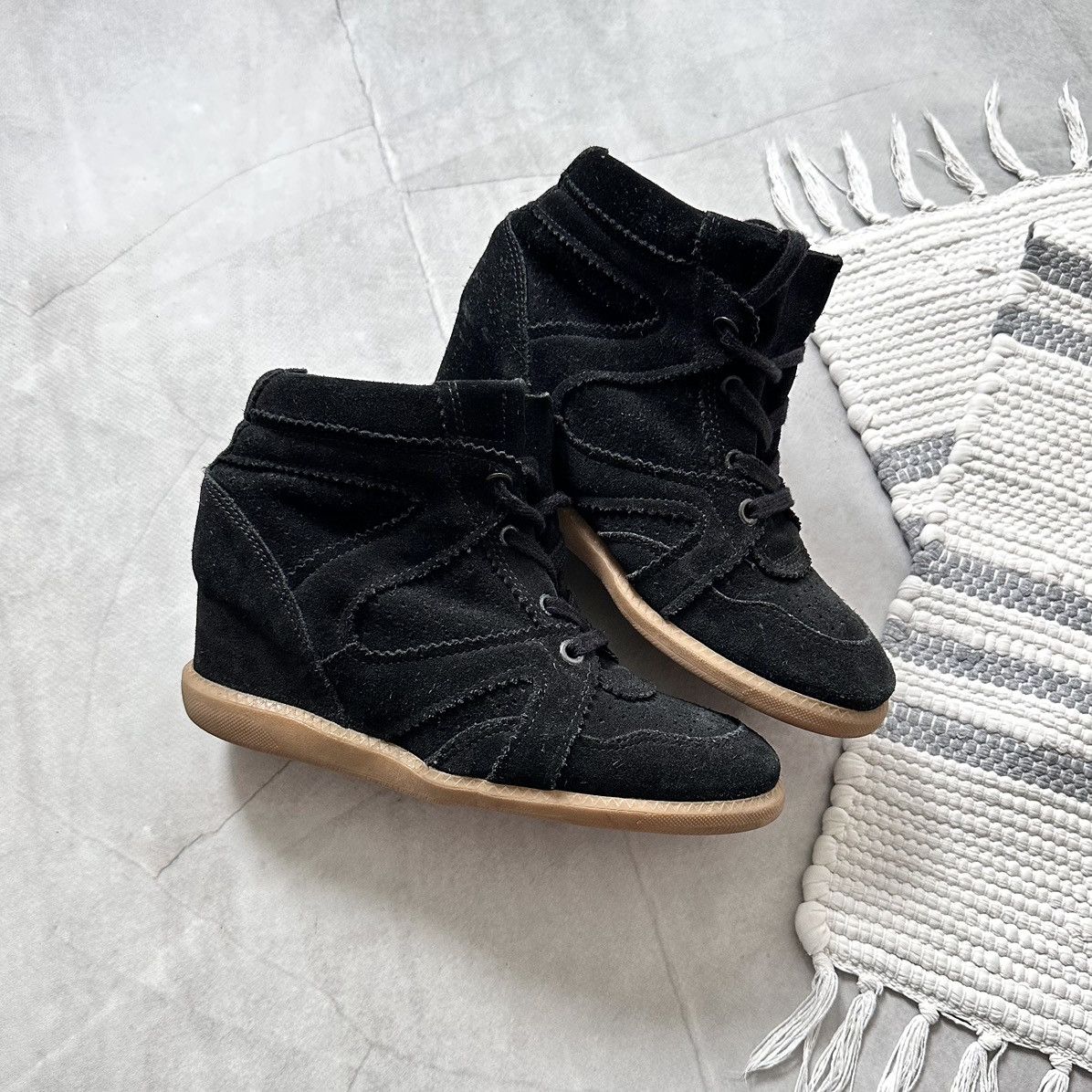 Isabel Marant 00s Isabel Marant Vibe Bobby Bekett Wedge Sneakers Shoes Size US 7 / IT 37 - 1 Thumbnail