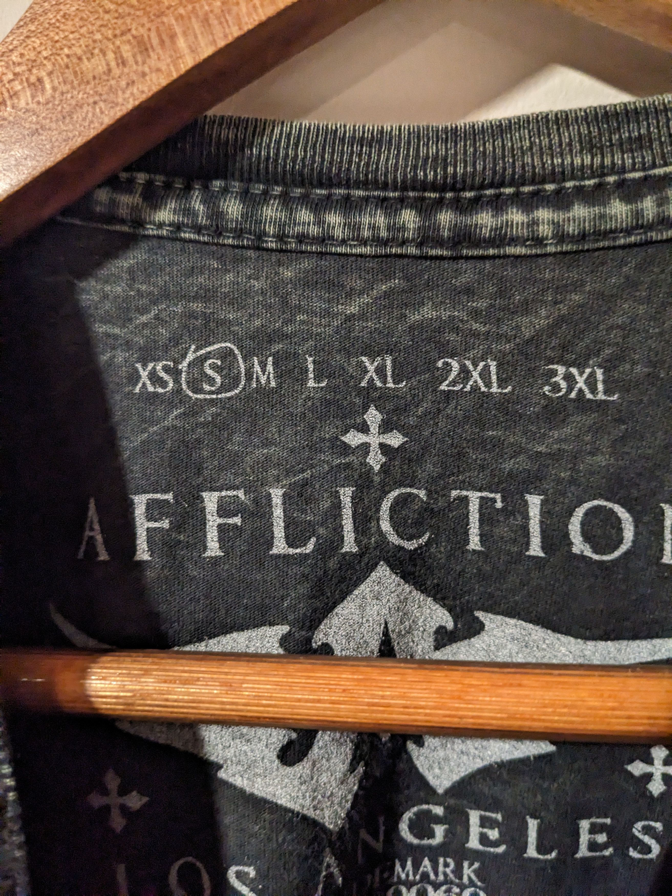 Affliction × Vintage Vintage Affliction Skull Forest Woods Black T-shirt Size US S / EU 44-46 / 1 - 3 Thumbnail
