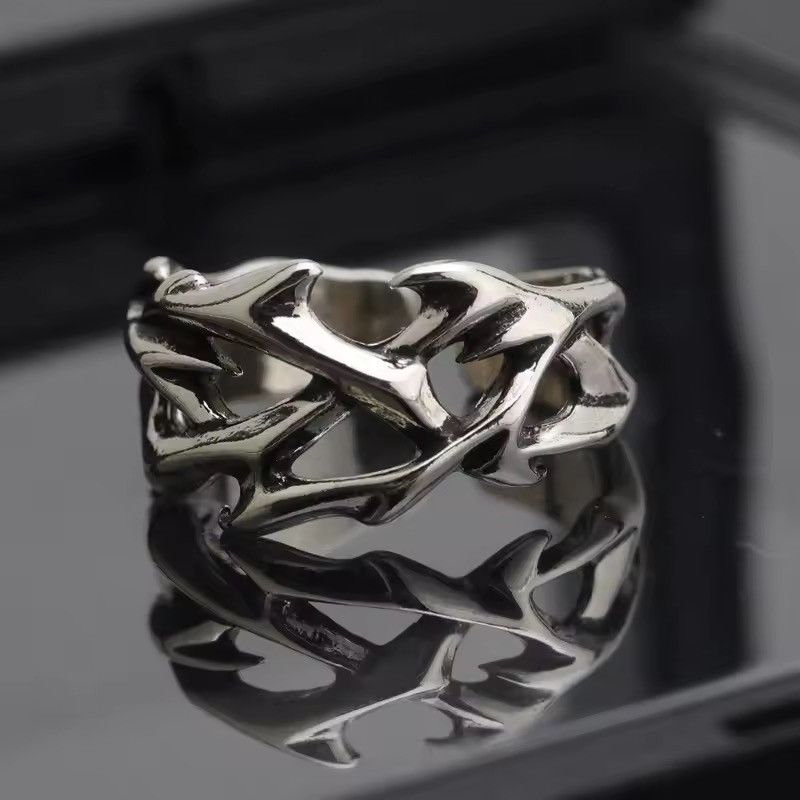 Jewelry Torn Ring - Cybercore Minimalist Adjustable Ring Size ONE SIZE - 1 Thumbnail