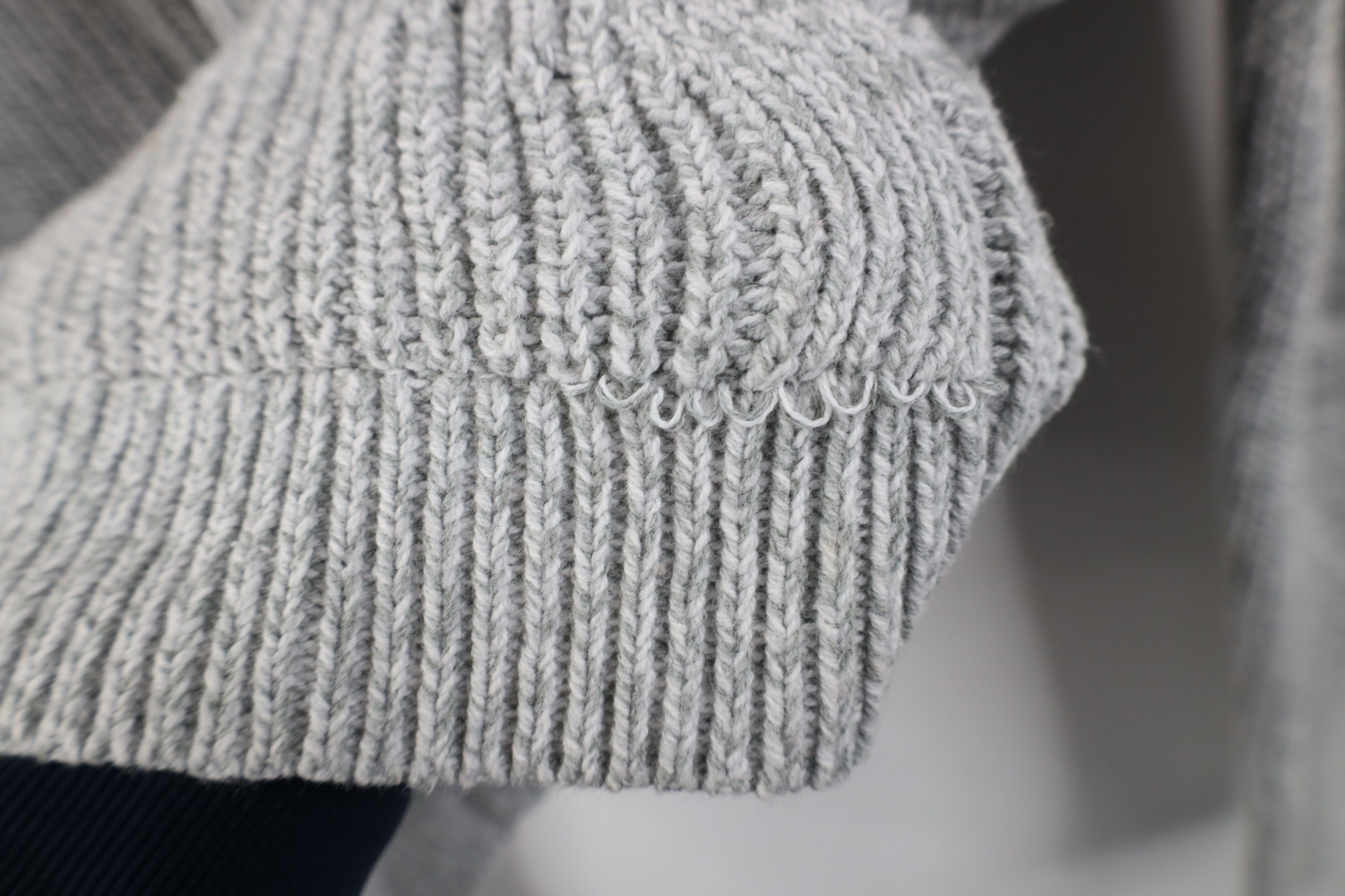 Abercrombie & Fitch Vintage 90s Y2K Abercrombie & Fitch Ribbed Knit Sweater Gray Size L / US 10 / IT 46 - 5 Thumbnail