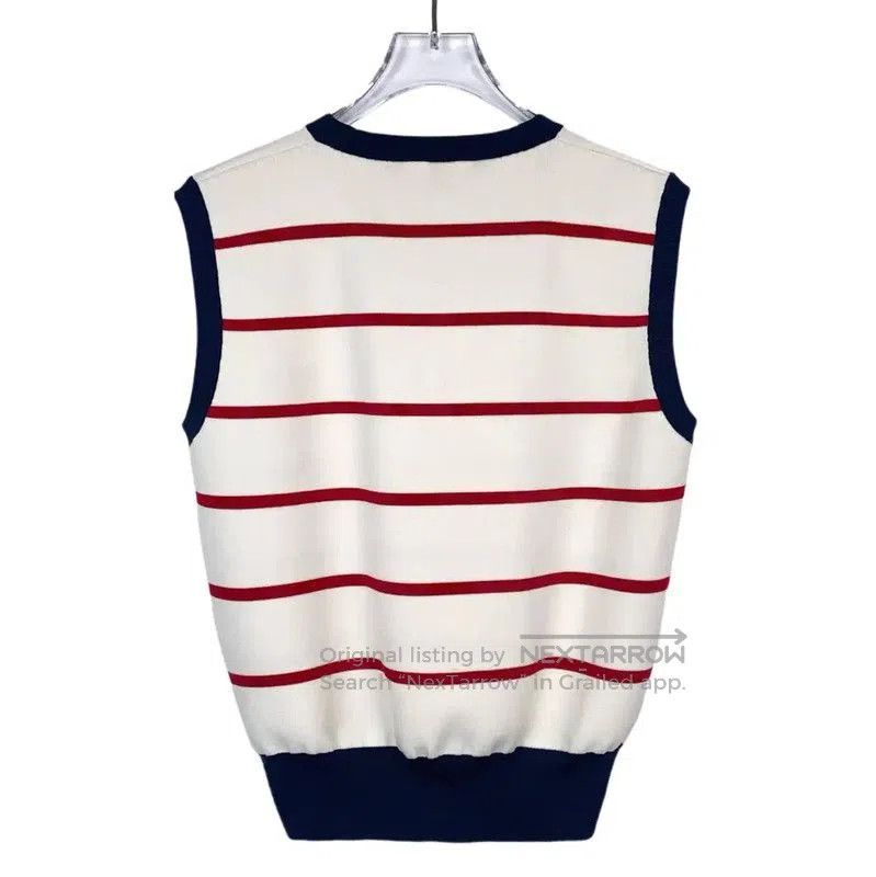Louis Vuitton Louis Vuitton Striped Sleeveless Top . Size US L / EU 52-54 / 3 - 2 Thumbnail